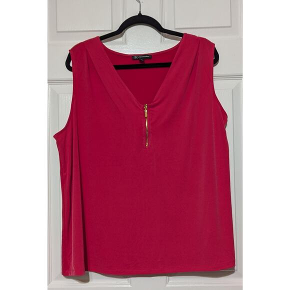 INC International Concepts Tank Top Womens 3X Zip V Neck Sleeveless Stretch Casu - Picture 4 of 8